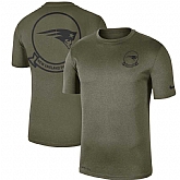 Men's New England Patriots Nike Olive 2019 Salute to Service Sideline Seal Legend Performance T Shirt